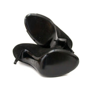 balmain black lace up peep toe ankle boots now for sale at labellov vintage fashion webshop belgium