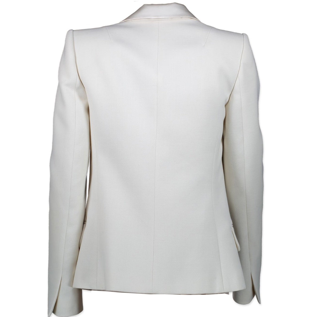 Balmain White Wool Lapel Blazer - size 34 (