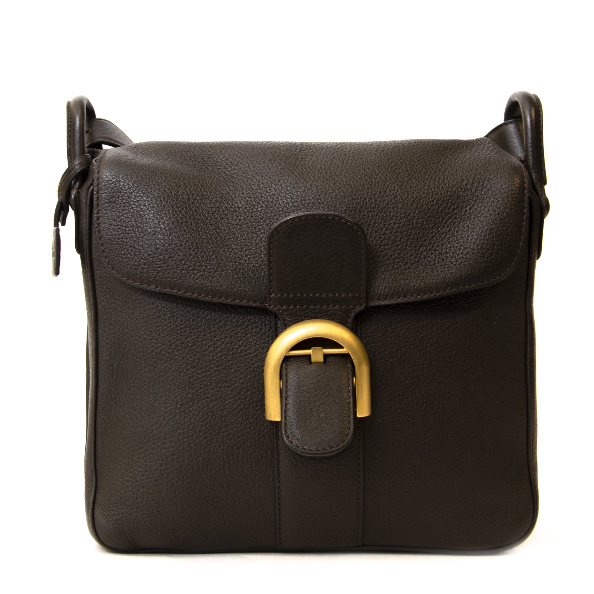 Delvaux Brillant Baudrier Brown Leather Bag