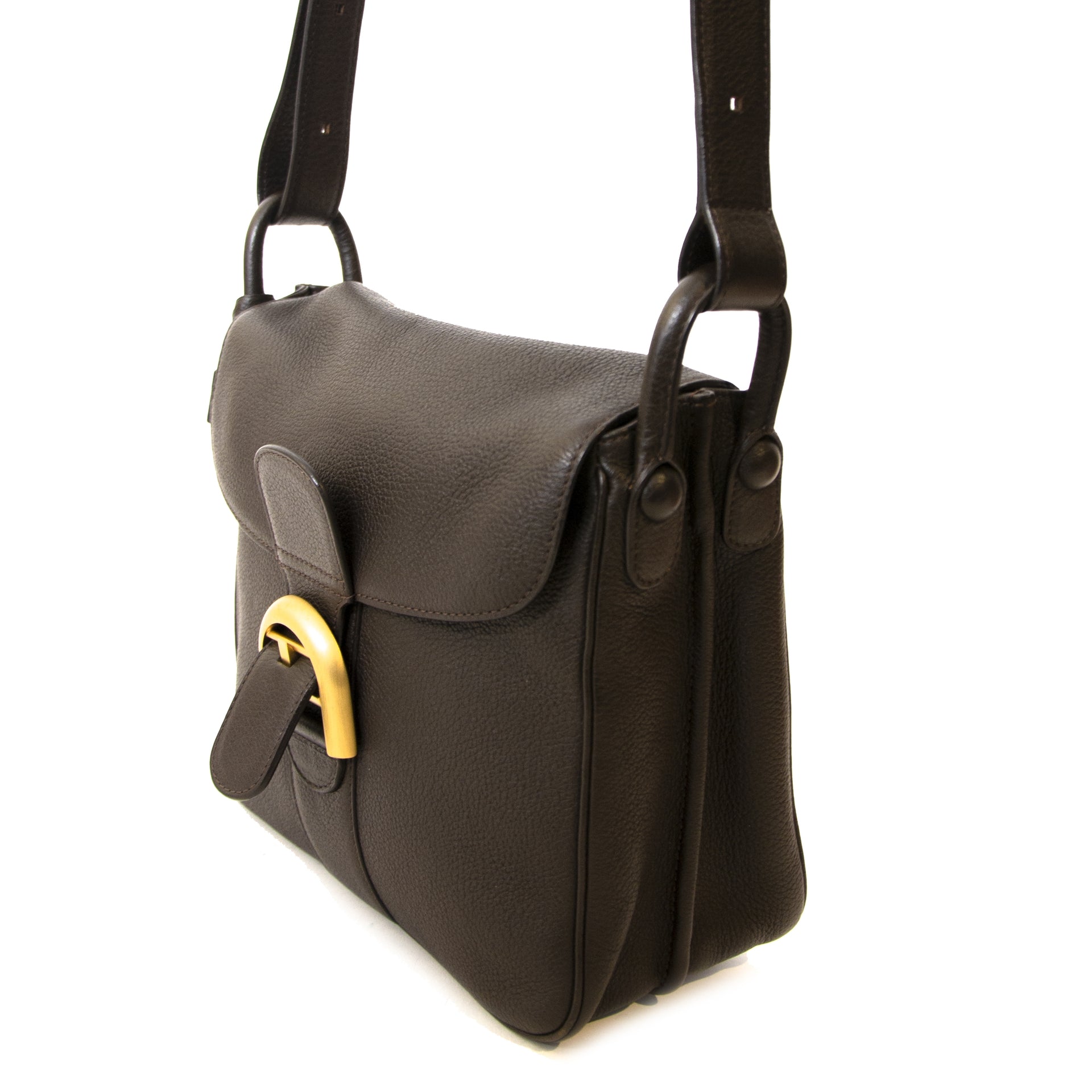 Delvaux Brillant Baudrier Brown Leather Bag