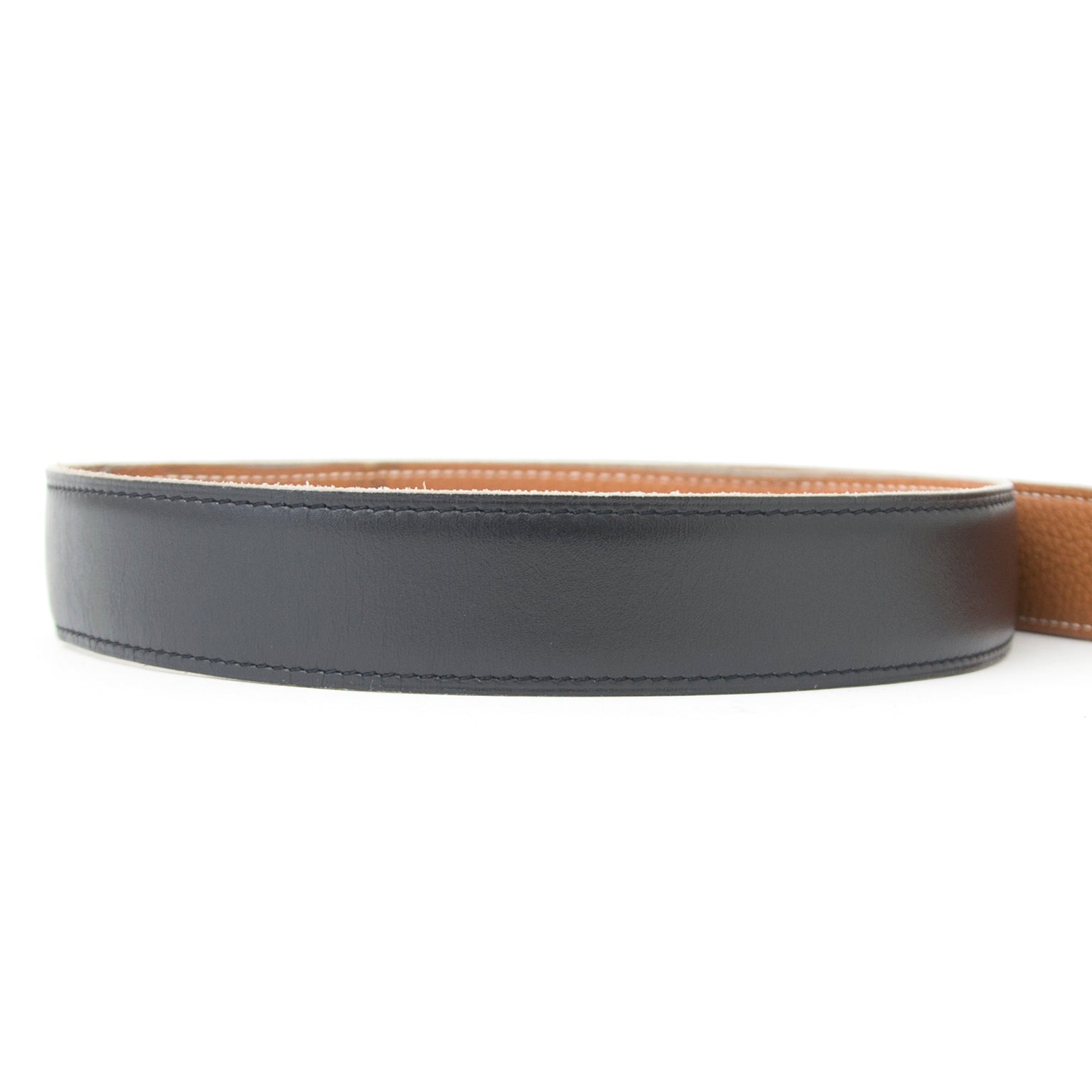 koop veilig online aan de best prijs Hermès Reversible Camel Black Belt at the best price online webshop labellov.Com