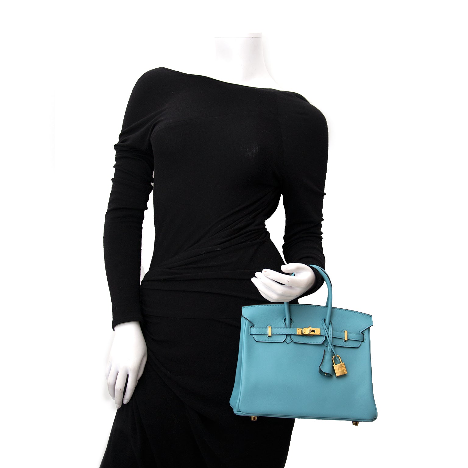 brand new hermes birkin 25 swift bleu saint cyr now online at labelov.com for the best price