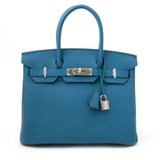 NEVER USED Hermès Birkin 30 Cobalt PHW online available exclusively on Labellov