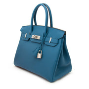 Buy and sell your secondhand designer handbag for the best price NEVER USED Hermès Birkin 30 Cobalt PHW