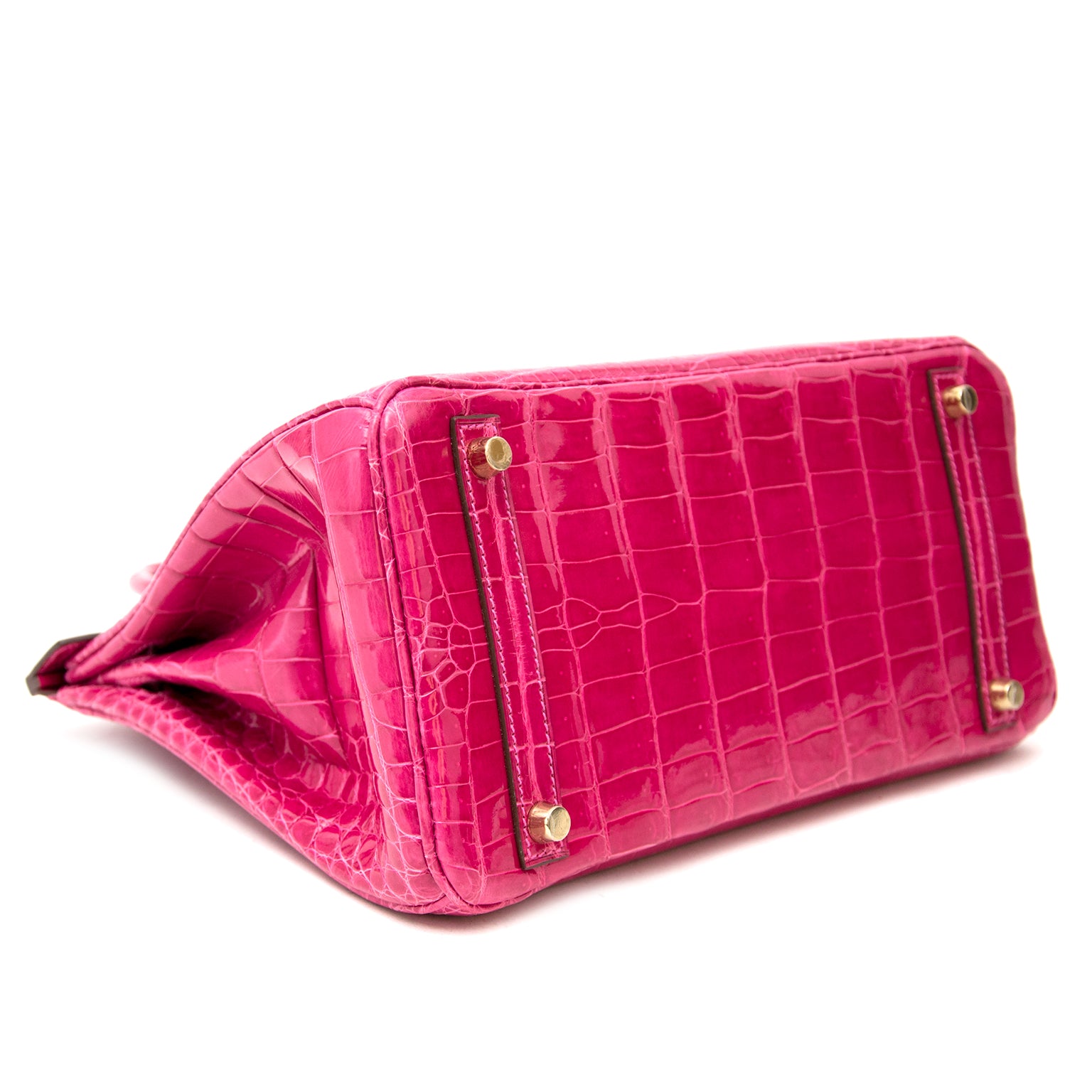 Looking for Hermès in Antwerp? Buy your Hermès Birkin 30 Rose Scheherazade Croco Lisse GHW online.
