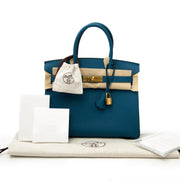 Koop en verkoop online uw designer handtassen op labellov.com tegen de beste prijs Hermes Birkin 30 togo cobalt