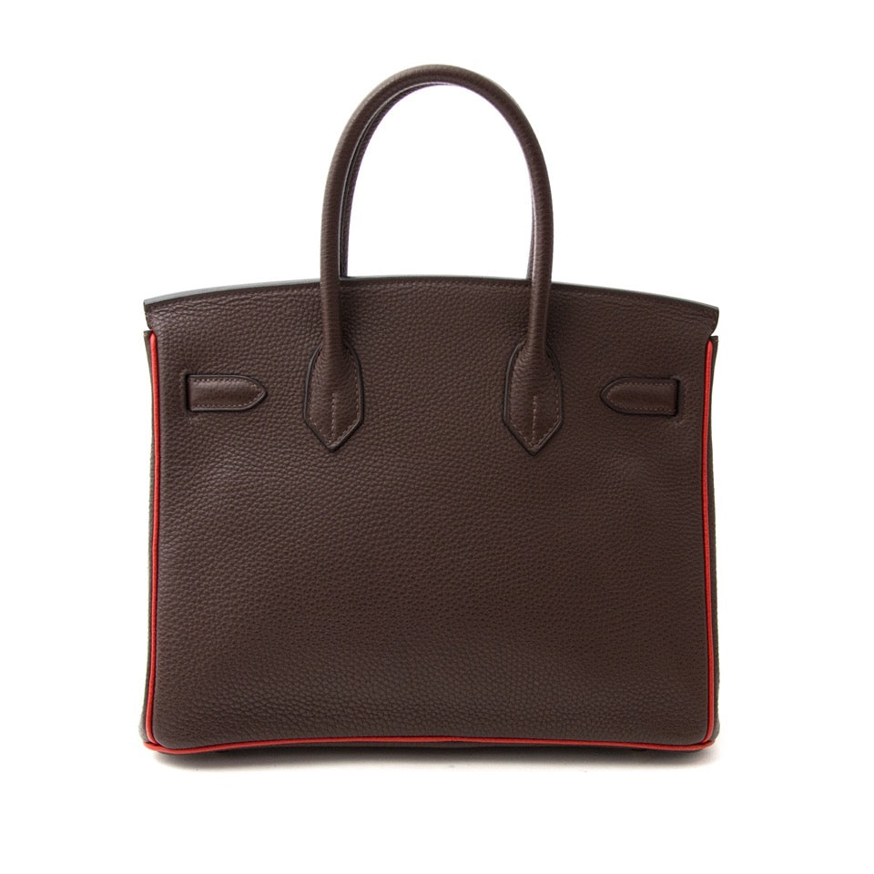 online e shop hermes birkin chocolat bicolor rouge casaque