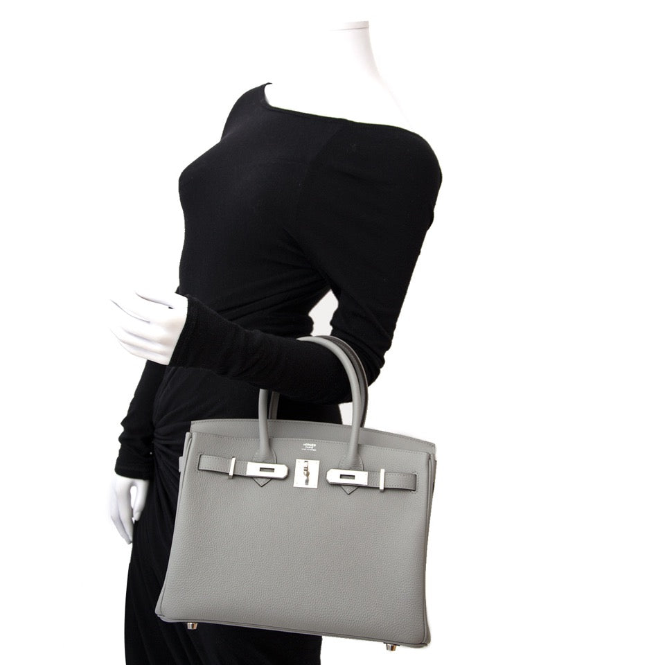 Hermès Birkin 30 Togo Gris Mouette PHW