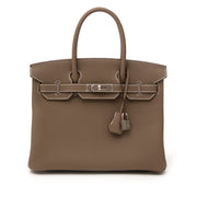 We buy and sell your Hermès Birkin 30 in etoupe with palladium hardware for the best rates available online