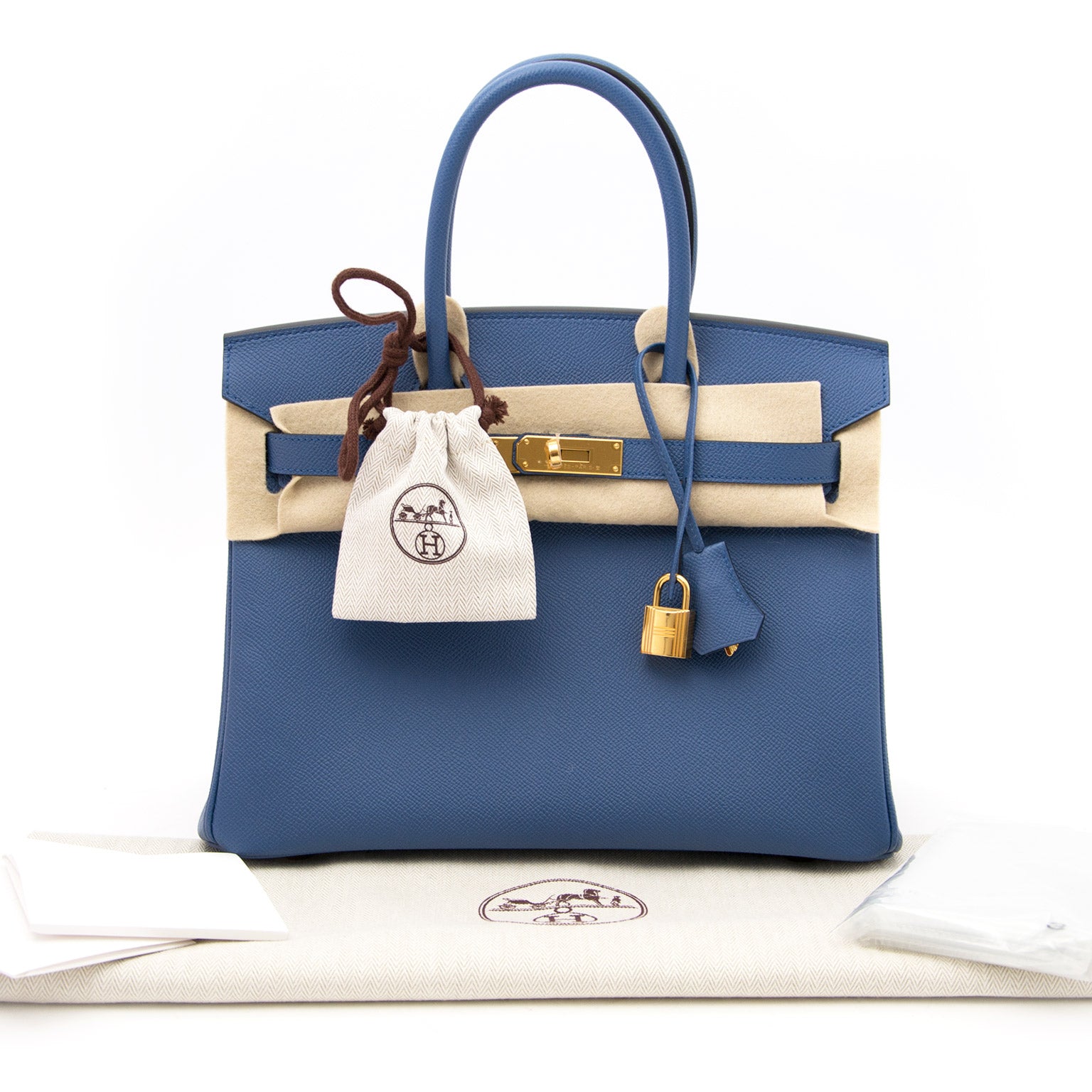 Skip the waiting list and buy your Hermès Birkin 30 Bleu Agathe GHW