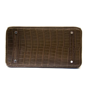 koop veilig online aan de beste prijs Hermes Birkin 35 Alligator Crocodile Matte Gris Elephant