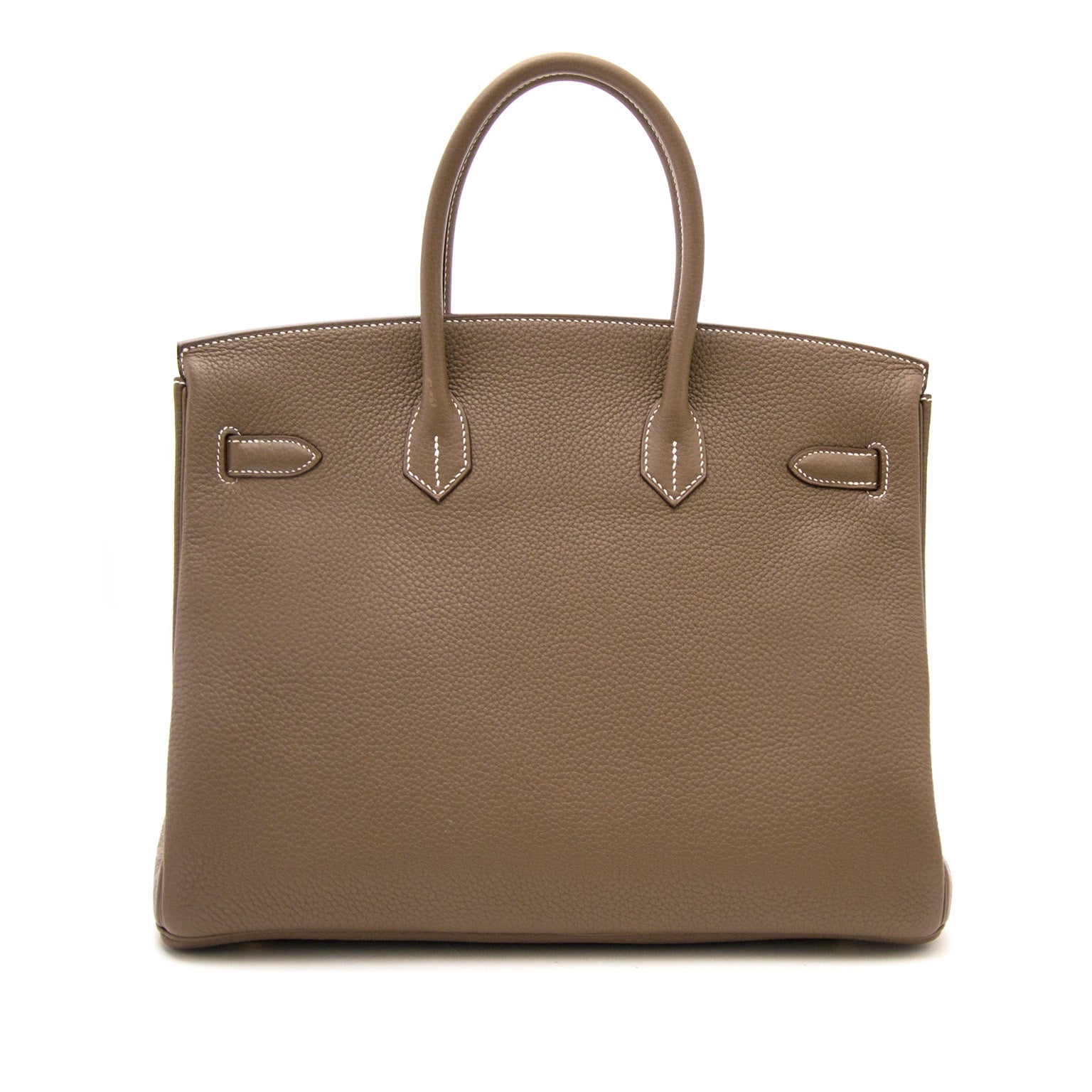 skip the waiting list brand new authentic Hermès Birkin 35 Etoupe Taurillon GHW at labellov.com