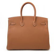 searching for a 100% authentic Never Used Hermes Birkin 35 Gold Togo worldwide shipping