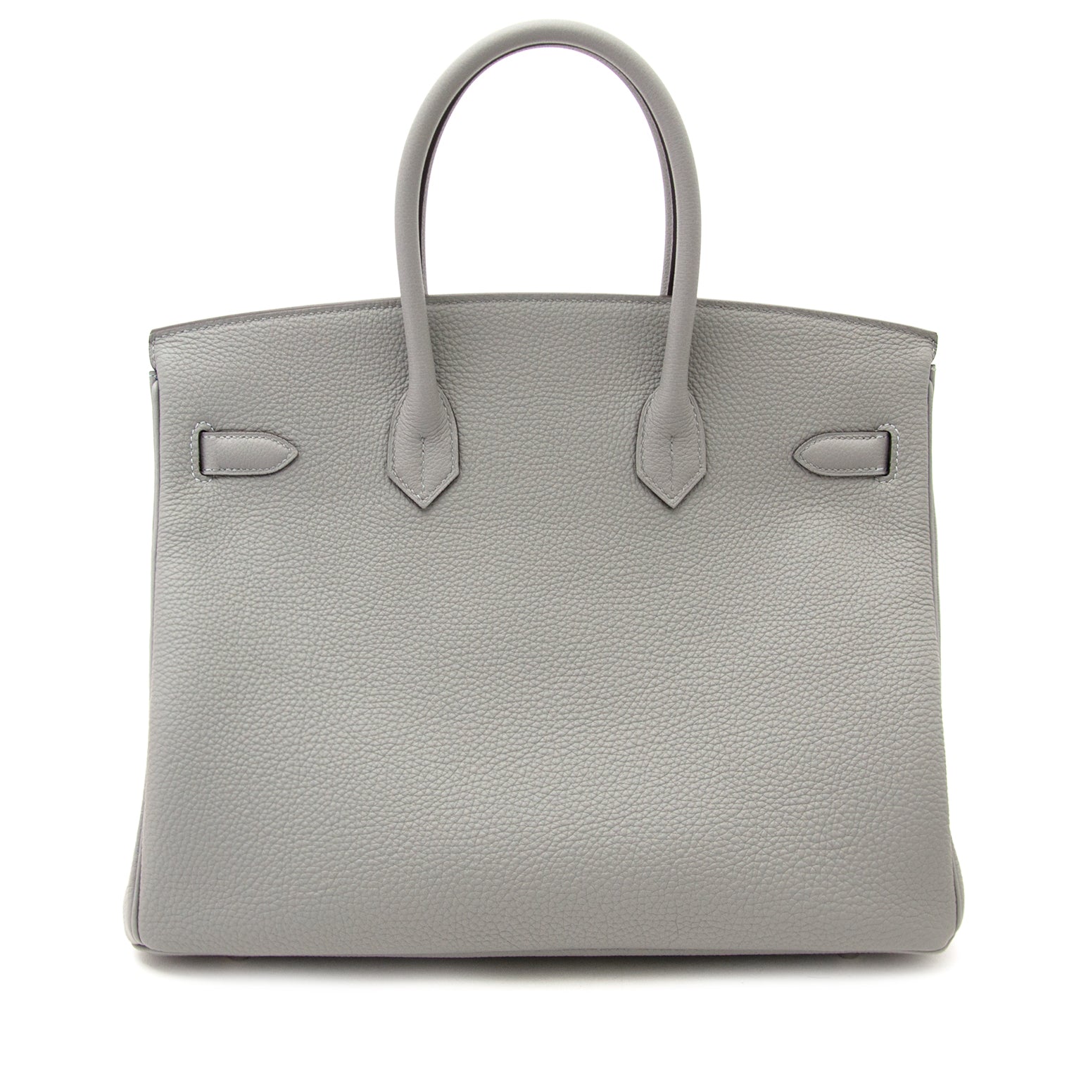 koop veilig online aan de beste prijs Brand New Hermes Birkin 35cm Bicolor Gris Mouette Togo And Blue Agathe