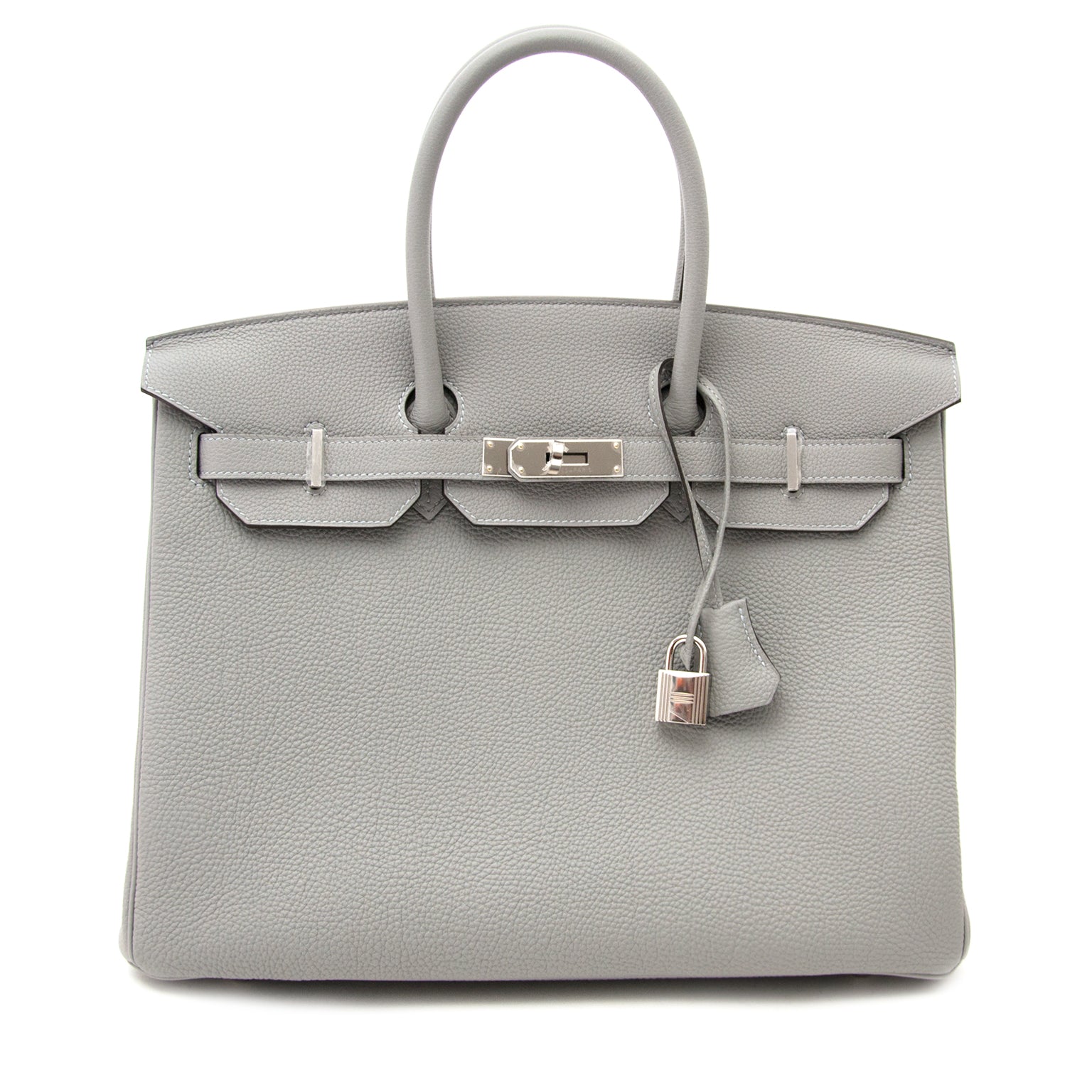 skip the waitinglist koop veilig online aan de beste prijs Brand New Hermes Birkin 35cm Bicolor Gris Mouette Togo And Blue Agathe