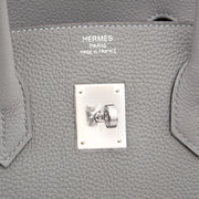 shop your luxury koop veilig online aan de beste prijs Brand New Hermes Birkin 35cm Bicolor Gris Mouette Togo And Blue Agathe brand new world wide shipping