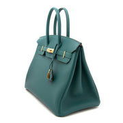 brand new hermes birkin 35 togo malachite ghw now online at labellov.com