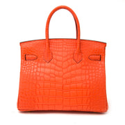 100% authentiek Hermès handtas in alligator Orange Poppy maat 30