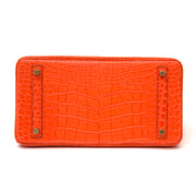 Acheter secure en ligne des sacs Hermès croco Alligator Orange Poppy taille 30