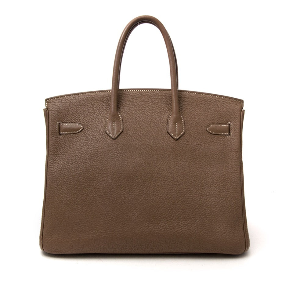 The most iconic bag of the century: the Hermès Birkin 35 Etoupe Togo