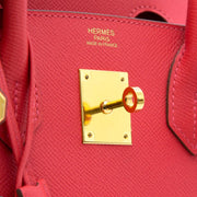 shop safe online authentic luxury As New Hermes Birkin 30 Rose Jaipur Epsom GHW