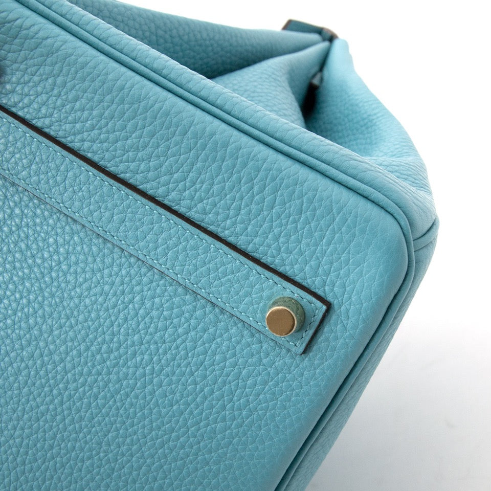 Hermes Birkin 35 Bleu Saint Cyr Torrion Clemence kopen aan de beste prijs