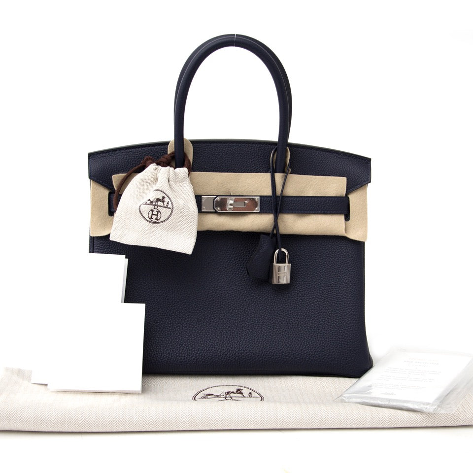 acheter en ligne pour le meilleur prix Brand NEW Hermes Birkin 30 Togo Blue Nuit