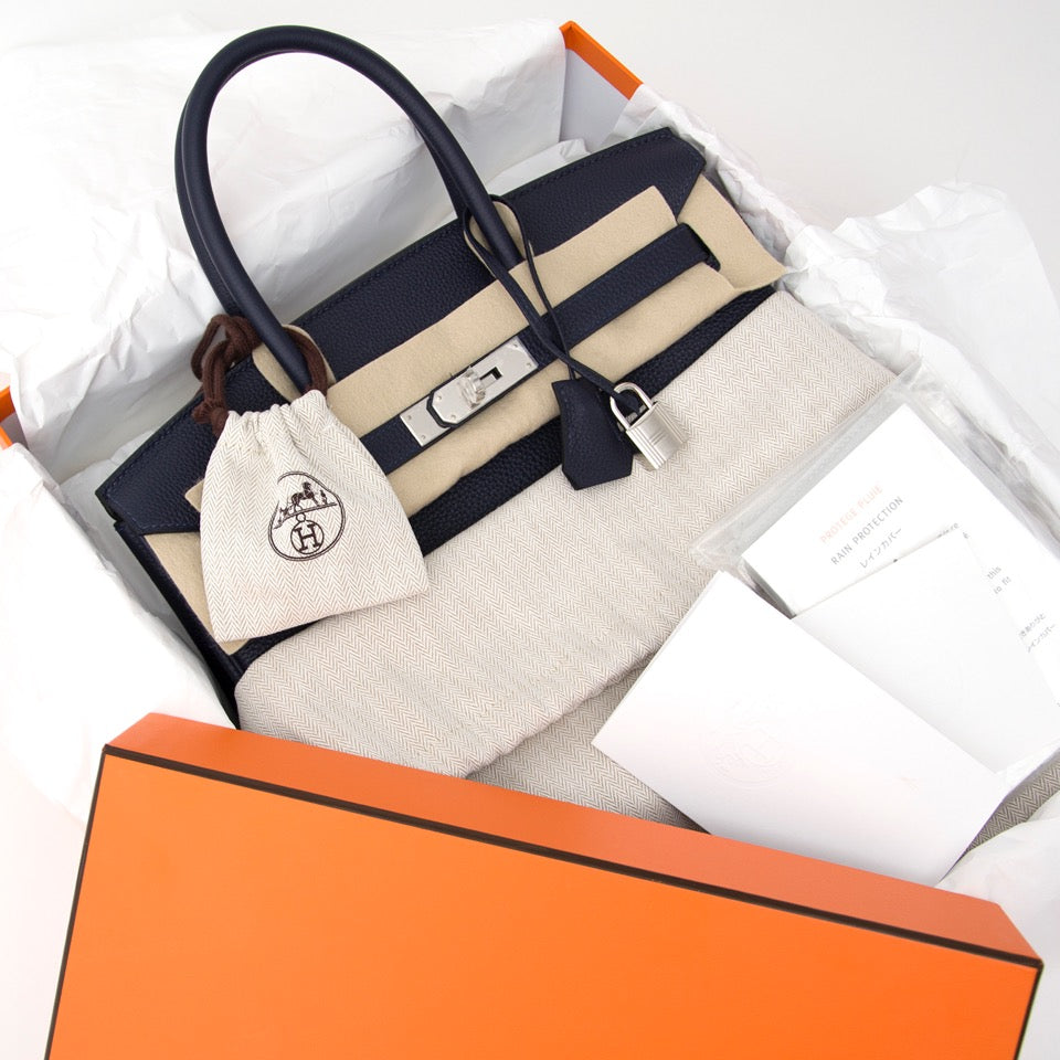shop online at the best price Brand NEW Hermes Birkin 30 Togo Blue Nuit