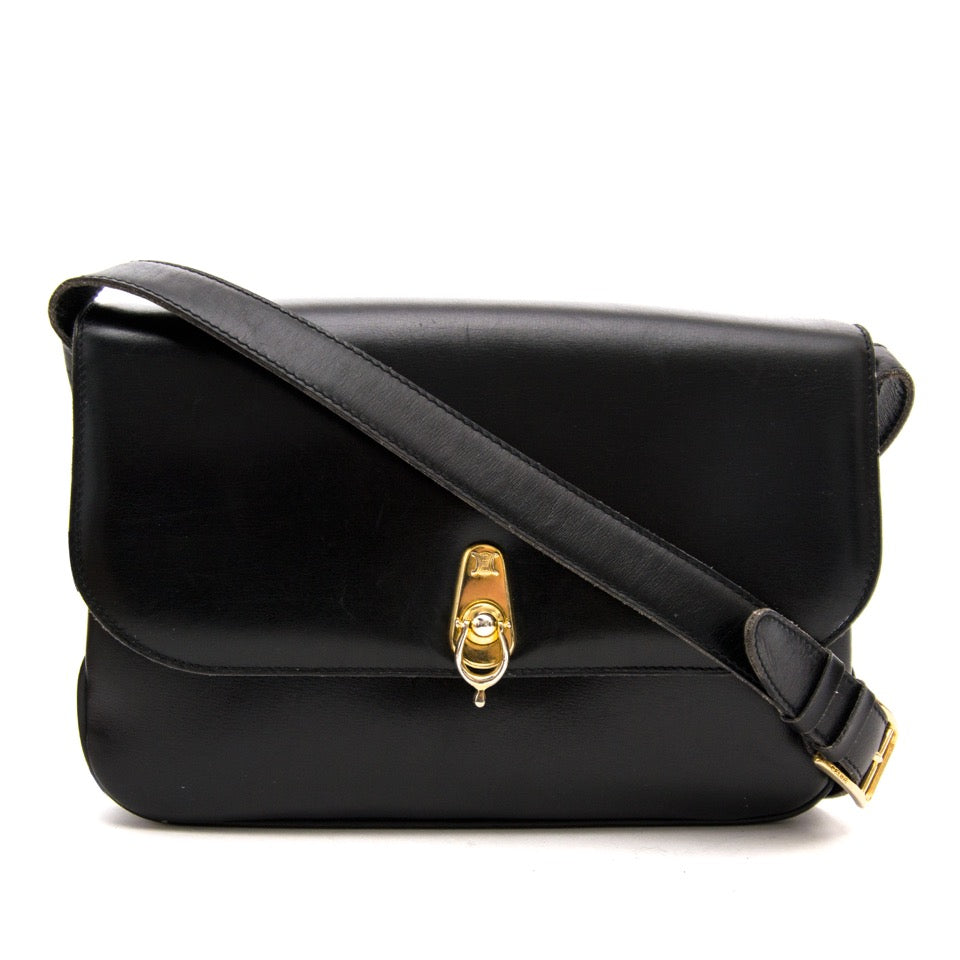 100% authentic Celine Black Box Shoulder Bag for sale online on Labellov