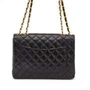 worldwide shipping real real Chanel Vintage Classic Flap Bag Black best price webshop labellov.com