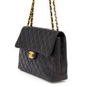 worldwide shipping real real Chanel Vintage Classic Flap Bag Black best price webshop labellov.com
