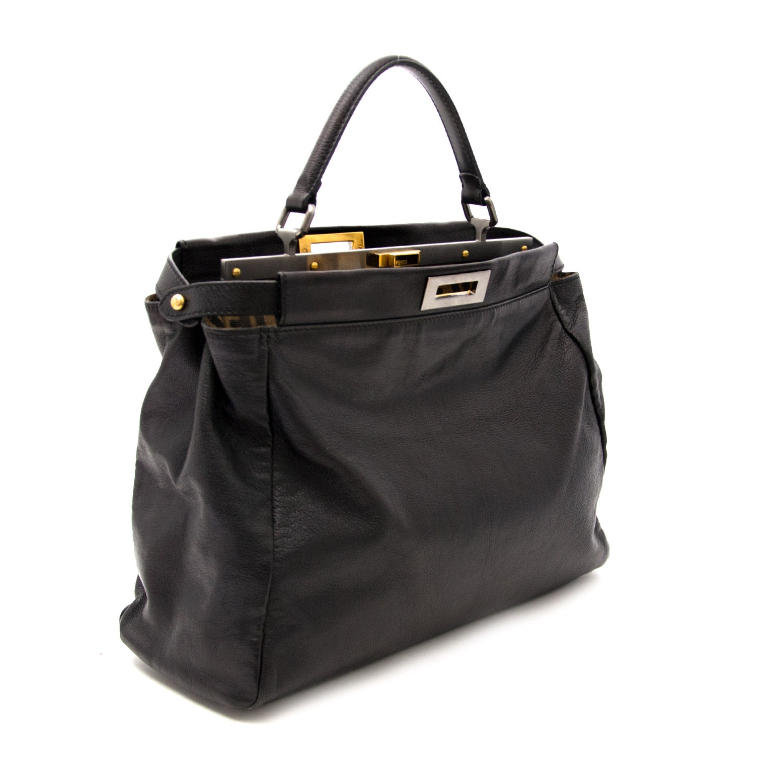 Acheter en ligne pour le meilleur prix Fendi Black Medium Peekaboo