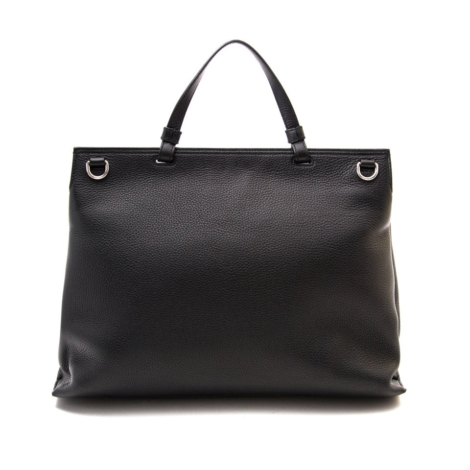 Acheter secur en ligne de sac a mains Gucci en cuir noir Gucci Bamboo Daily Leather Top Handle Bag