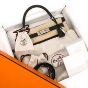 shop your designer luxury Brand New Black Hermes Kelly Retourne 28 Clemence Taurillon pour le meilleur prix