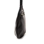 koop veilig online aan de beste prijs tweedehands Hermès Black Cacahuete Plum Leather Oval Shoulder Bag