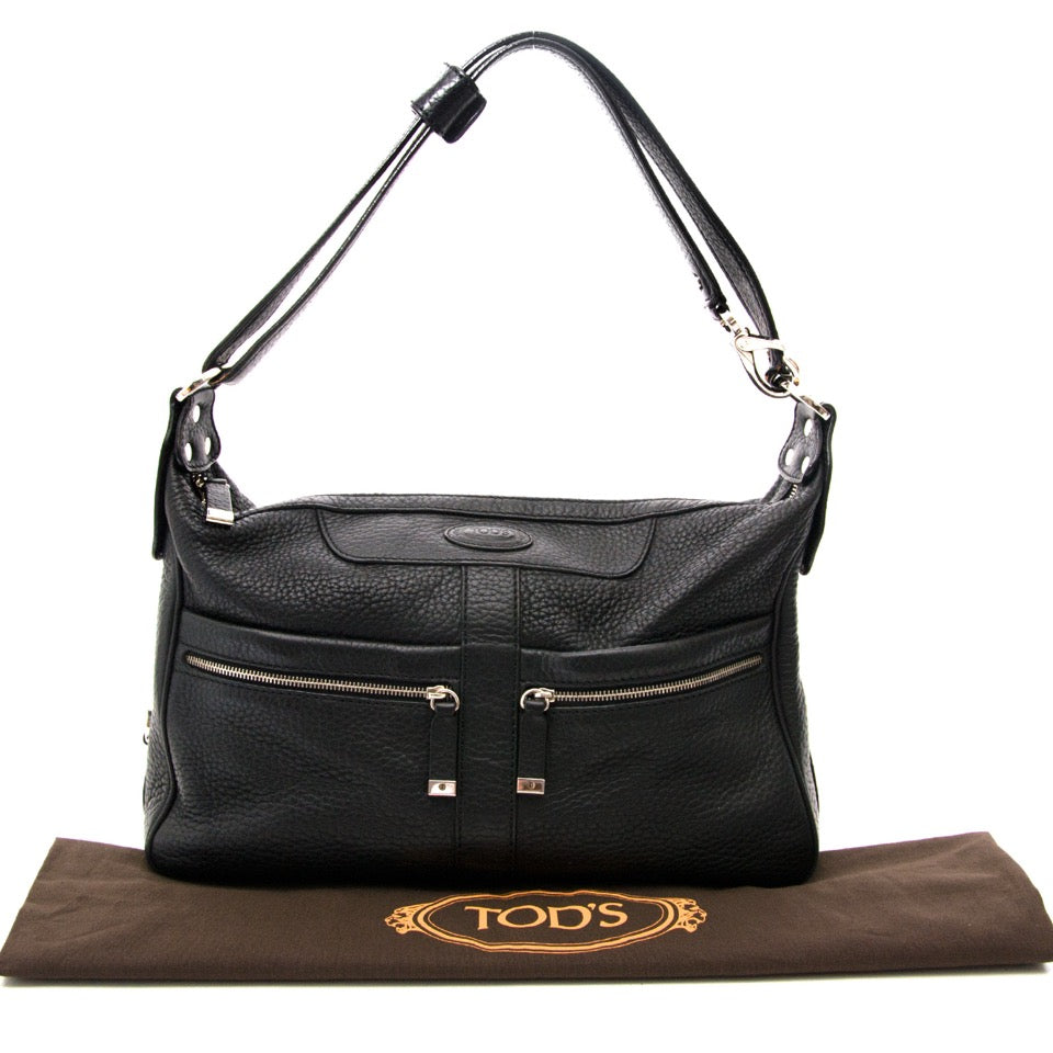 acheter secure en ligne votre sac a mains Tod''s en cuir noir pour le meilleur prix
