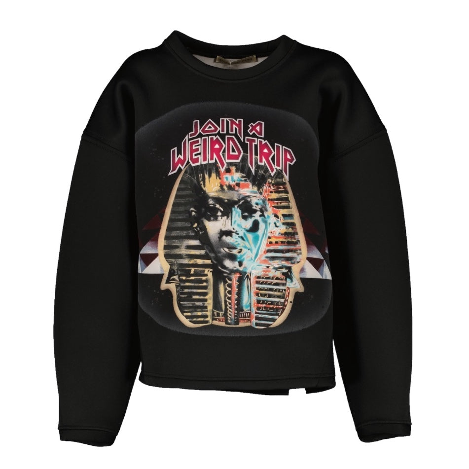 Balenciaga Black Neoprene Egypto-Punk Sweater