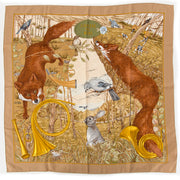 100% authentic Hermès carré de soie 'Chasse au bois'