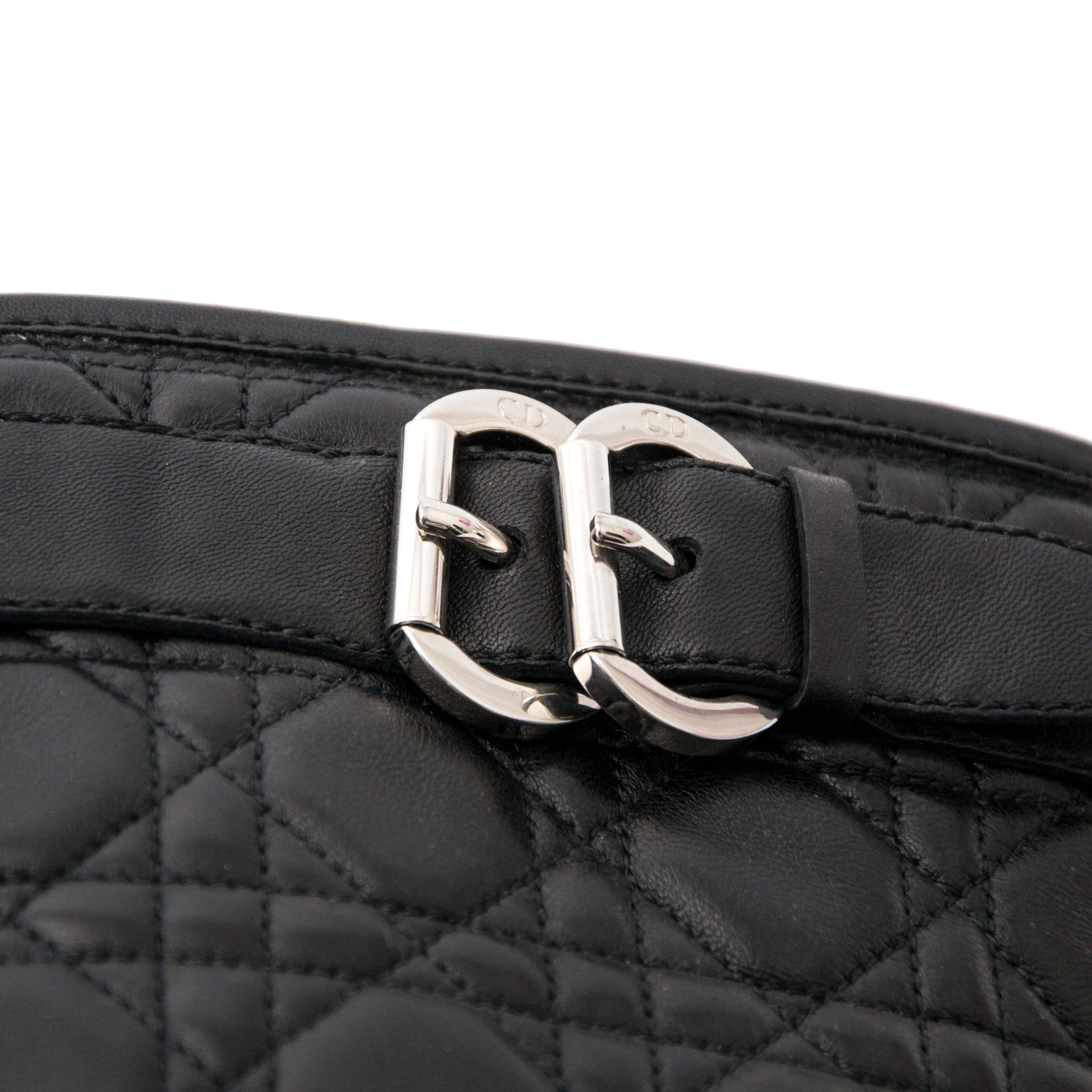 Lady Dior Black Cannage Quilted Knee High Boots - 39,5