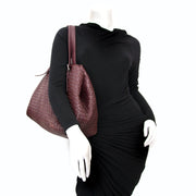 Buy safe and secure online at labellov.com for the best price bottega veneta eggplant colored shoulder bag