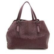 Bottega veneta intrecciato burgundy aubergine tote bag now online at labellov.com for the best price