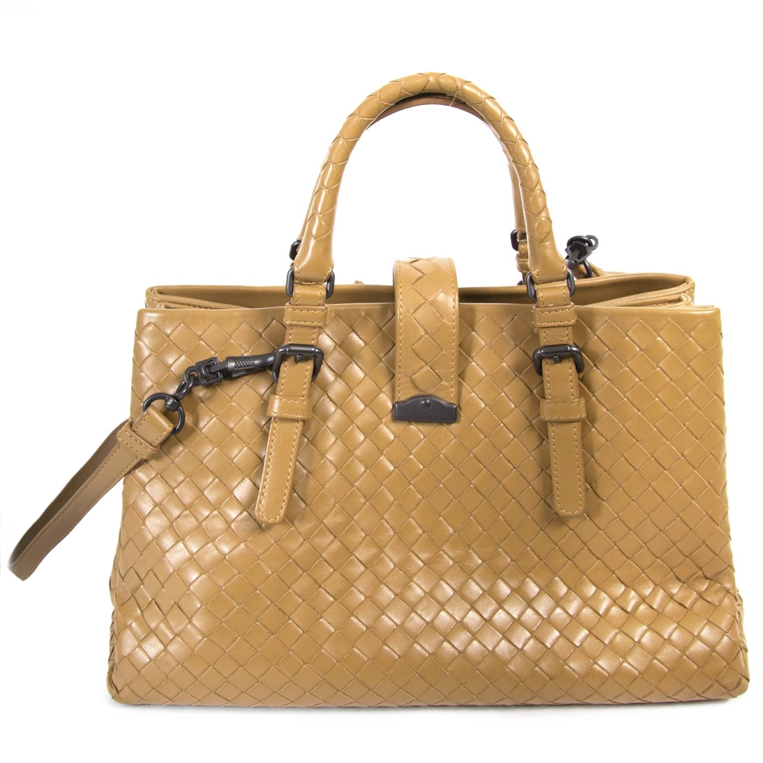 Bottega Veneta intrecciato calf small roma tas nu te koop bij labellov vintage mode webshop belgië