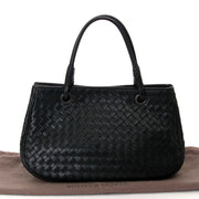 koop Bottega Veneta Black Leather Small Shopping Bag bij labellov aan de beste prijs
