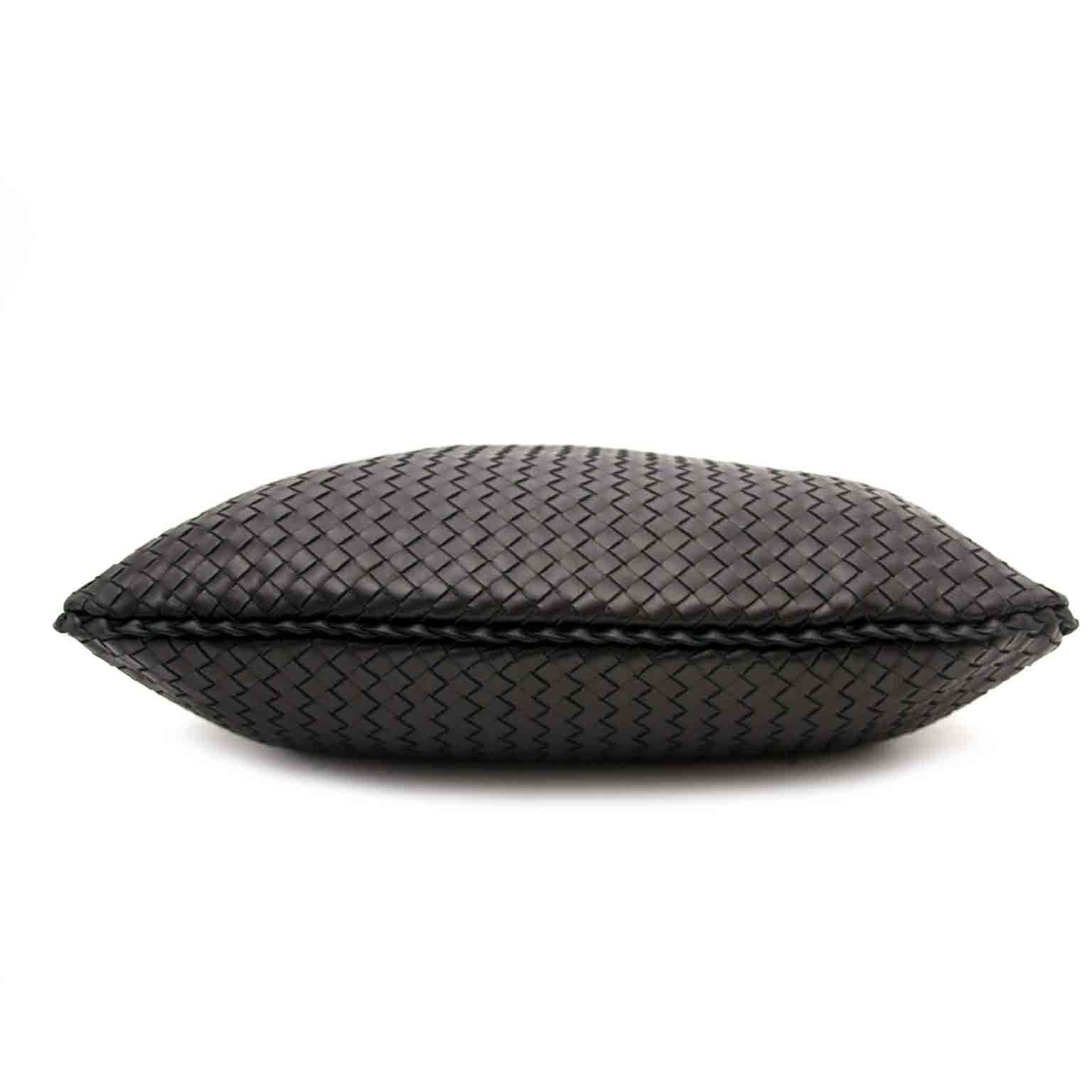 Bottega Veneta Black Intrecciato Leather Hobo Bag