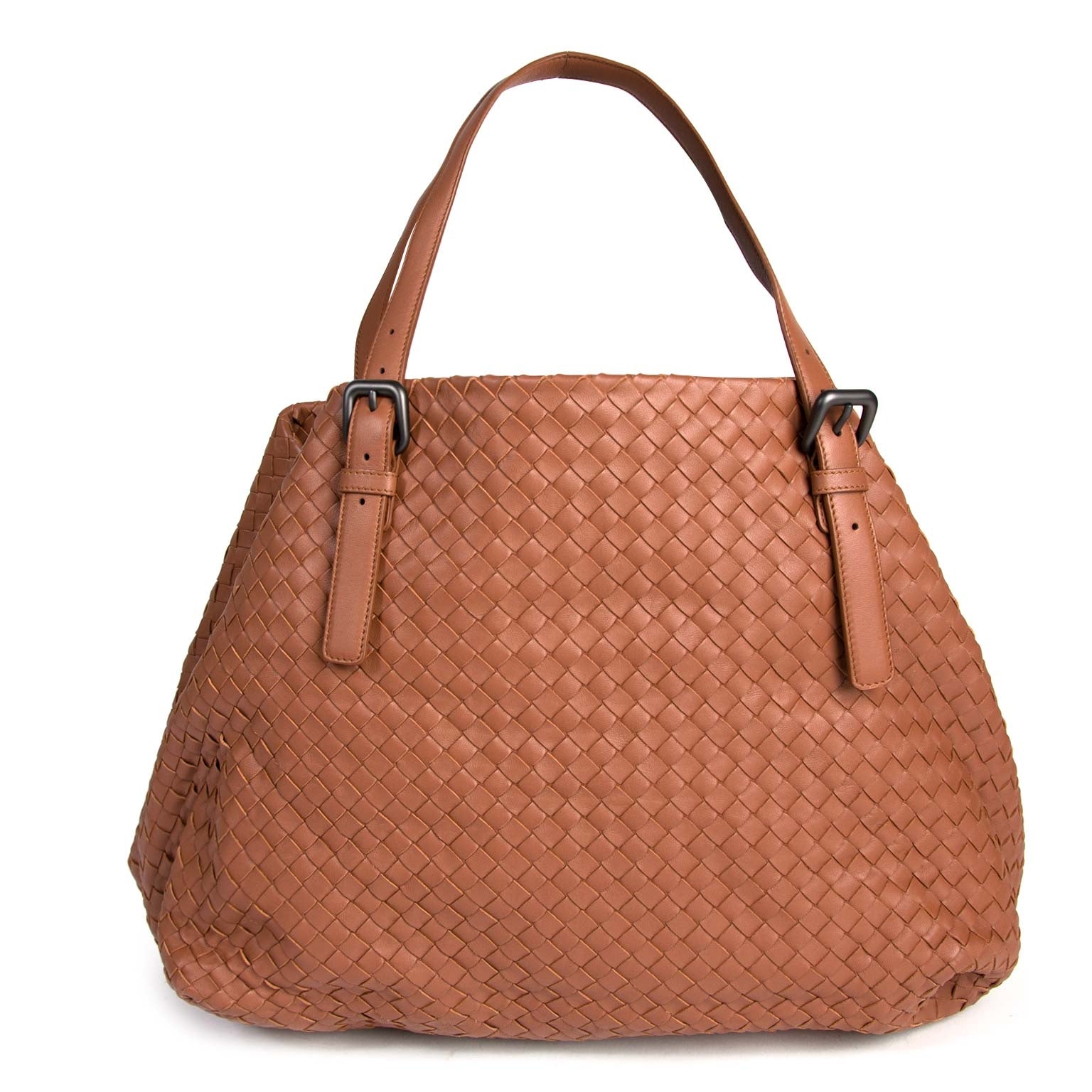 Bottega Veneta Brown Intrecciato Nappa Large Cesta Bag te koop bij Labellov tweedehands luxe in Antwerpen en wereldwijd