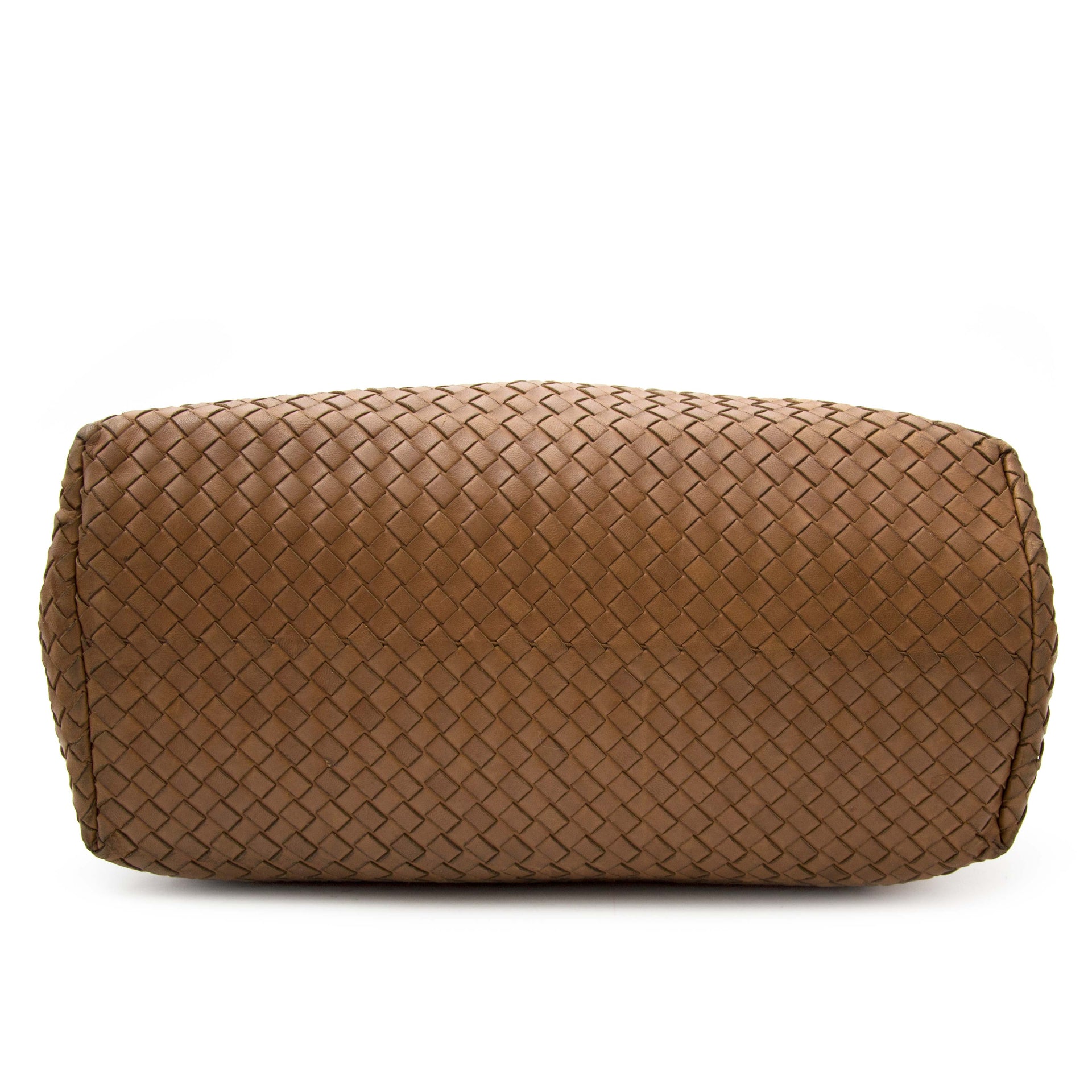 koop veilig online jou tweedehands Bottega Veneta Intrecciato Brown Tote Bag