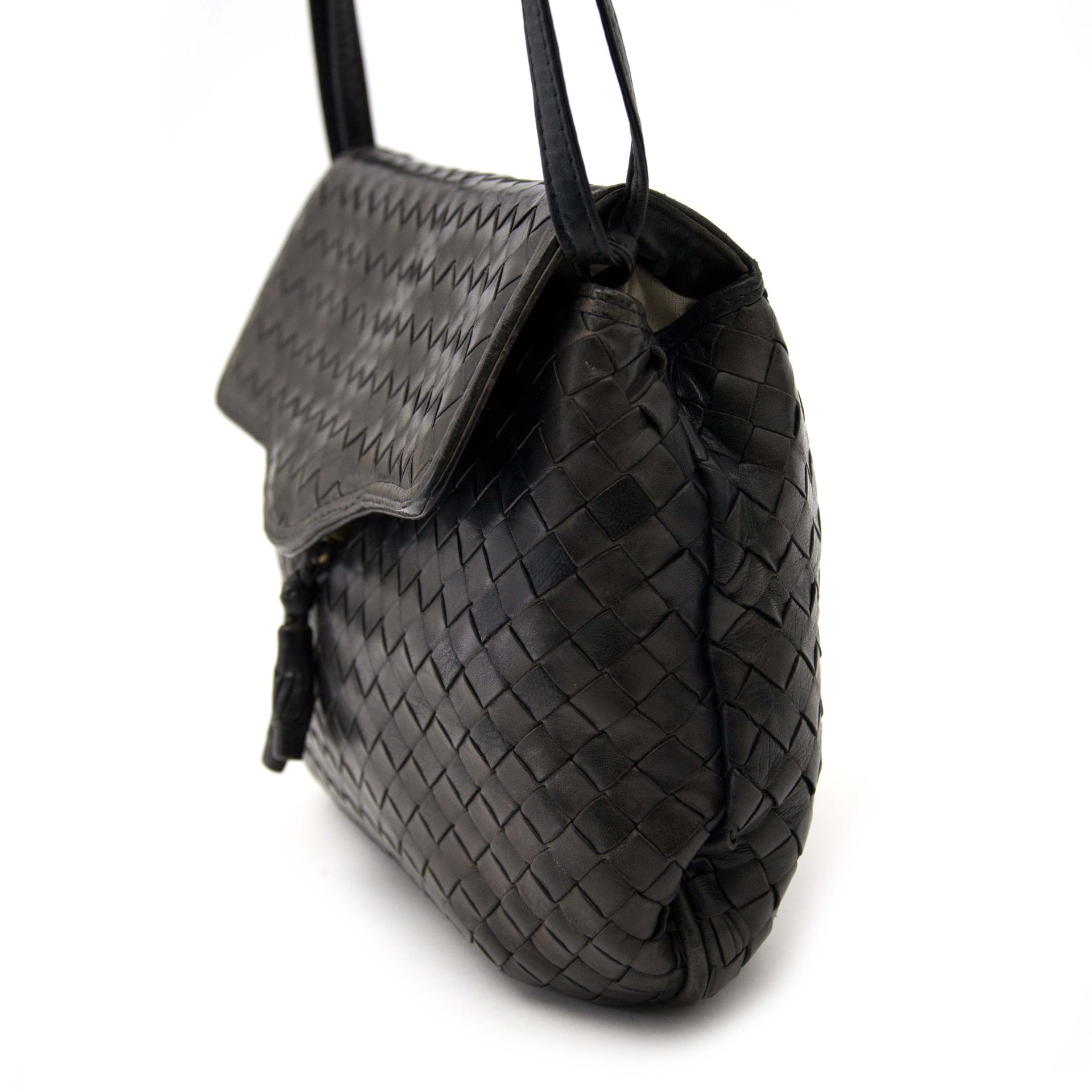 Bottega Veneta Vintage Geweven Schoudertas