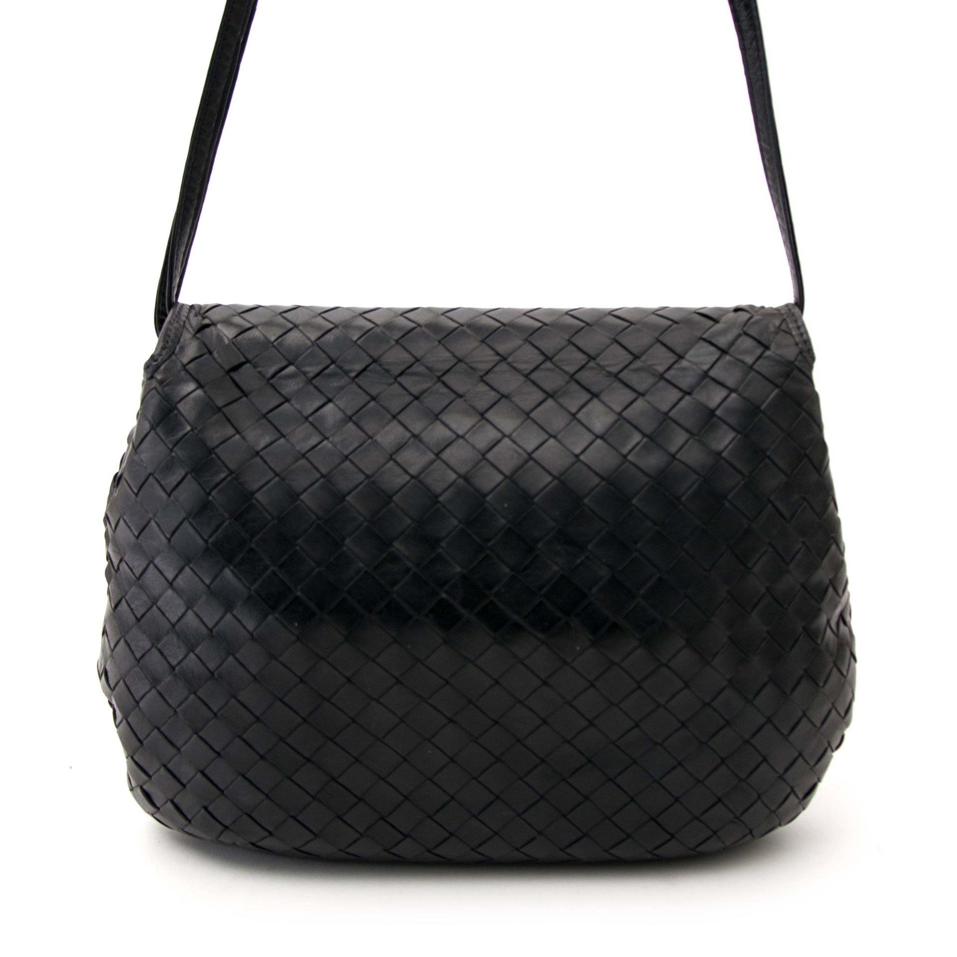 Bottega Veneta Vintage Geweven Schoudertas