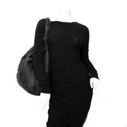 Bottega Veneta Black Intrecciato Shoulder Bag
