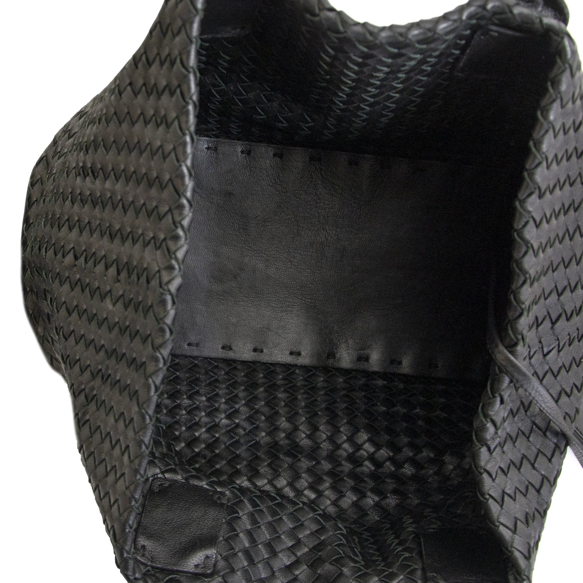 Authentieke tweedehands Bottega Veneta Black Cabat Bag koop online webshop LabelLOV